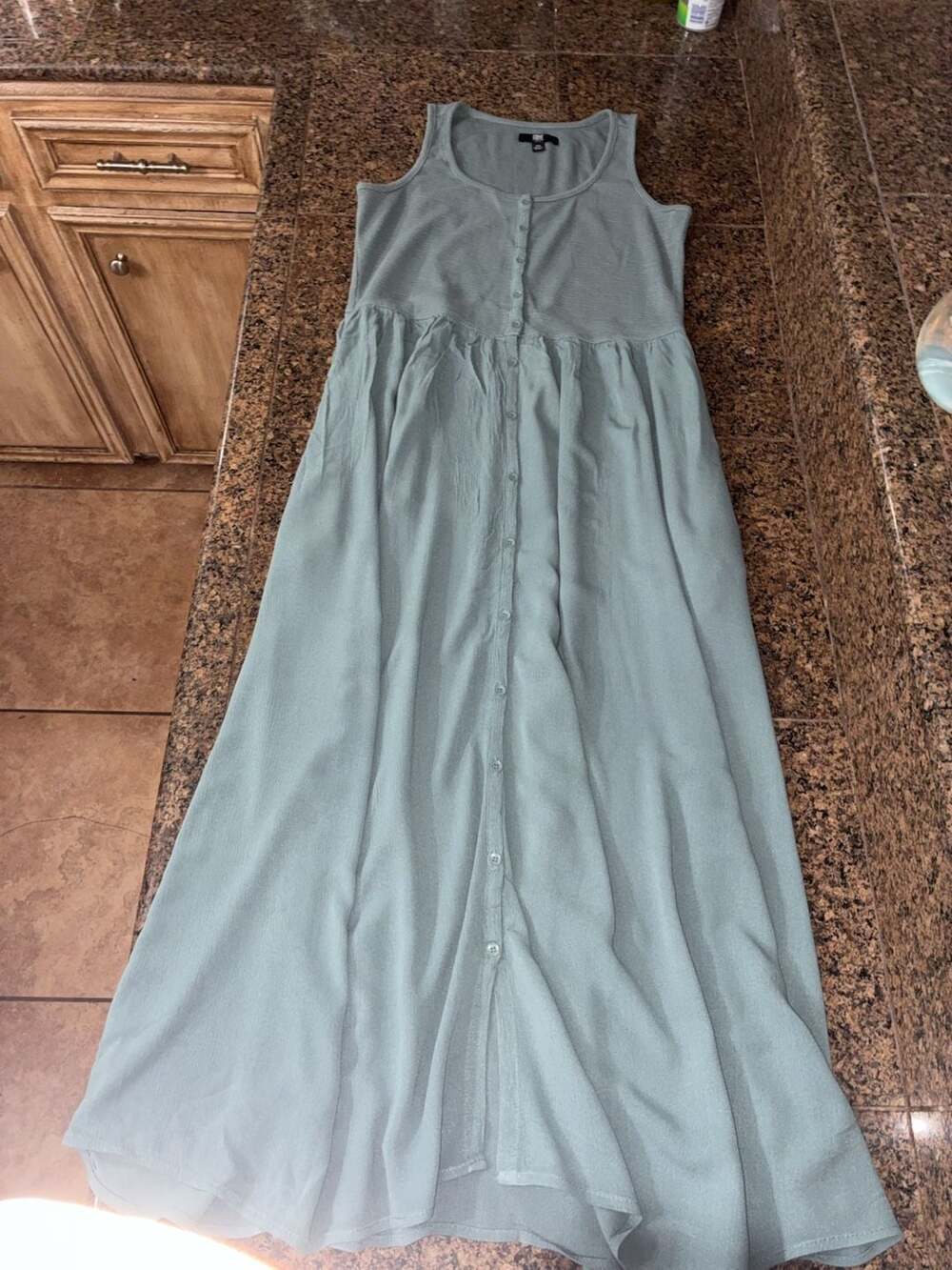 Frye Button Front Sleeveless Midi Dress Size